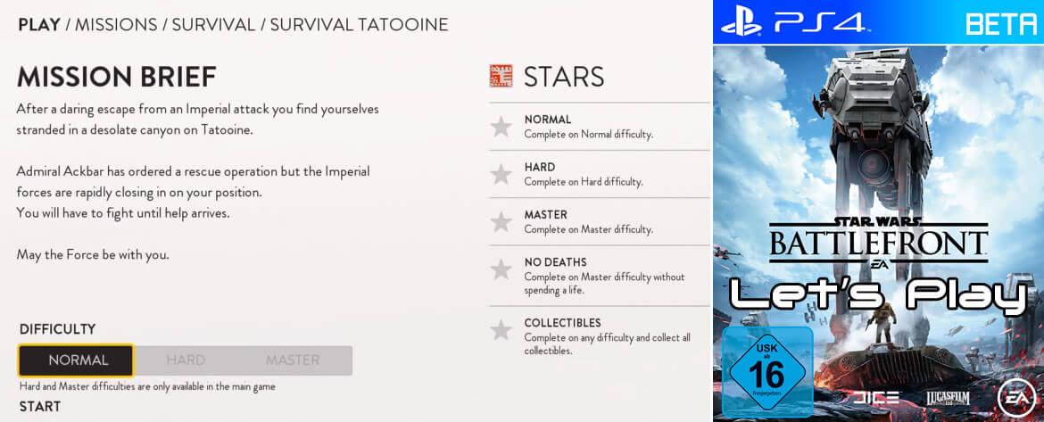 STAR WARS Battlefront Beta – Survival Tatooine Let’s Play – Part 1