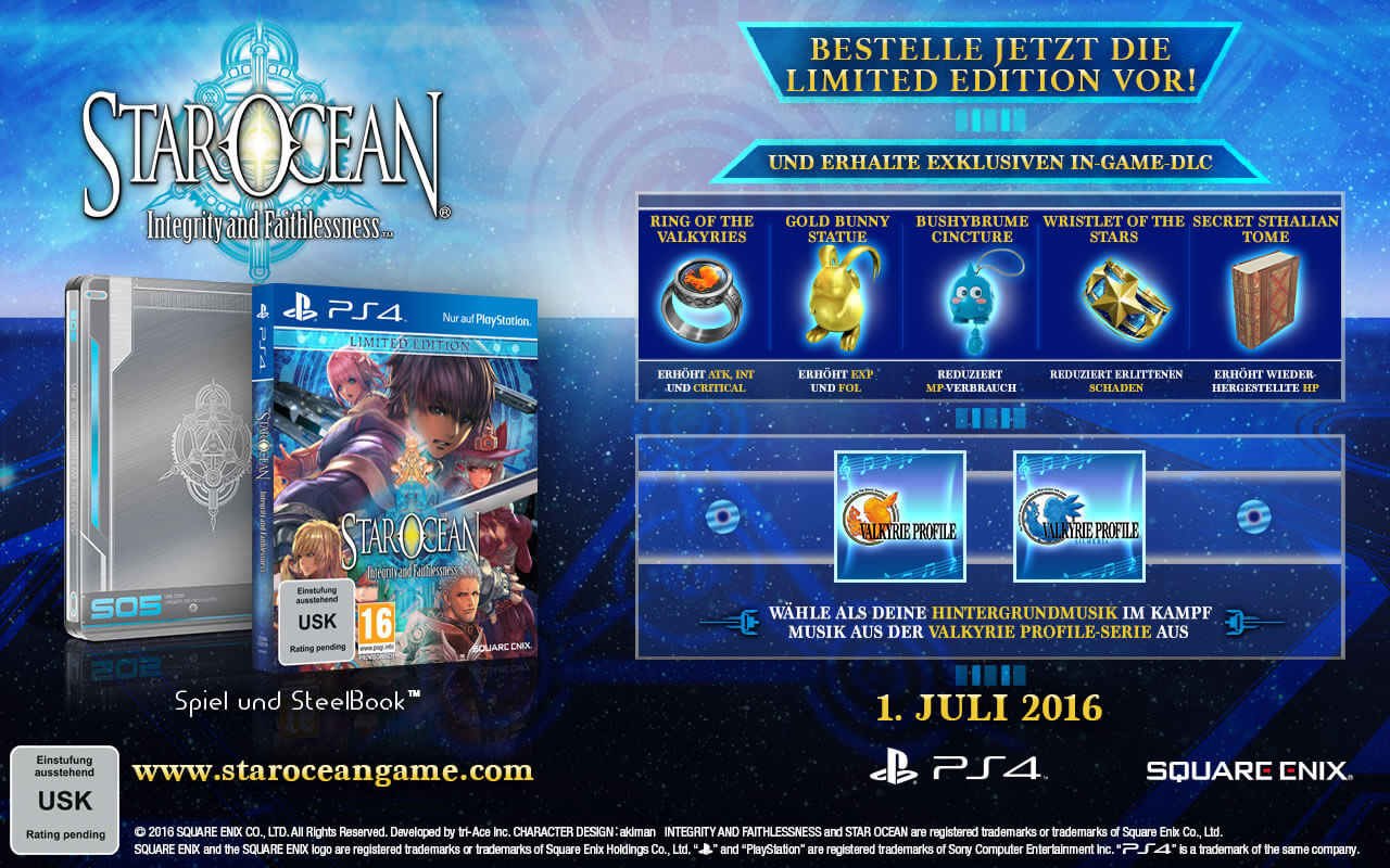 STAR OCEAN: Integrity and Faithlessness – Erscheint am 1. Juli 2016