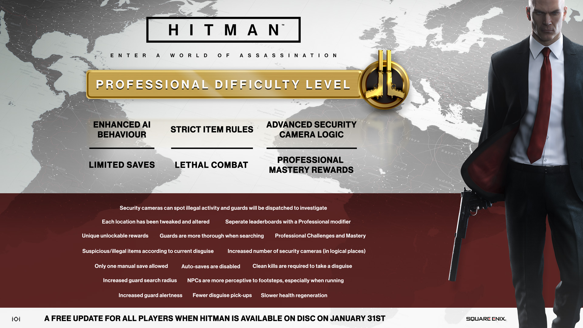 HITMAN – Kostenloses Update integriert Professional-Schwierigkeitsgrad