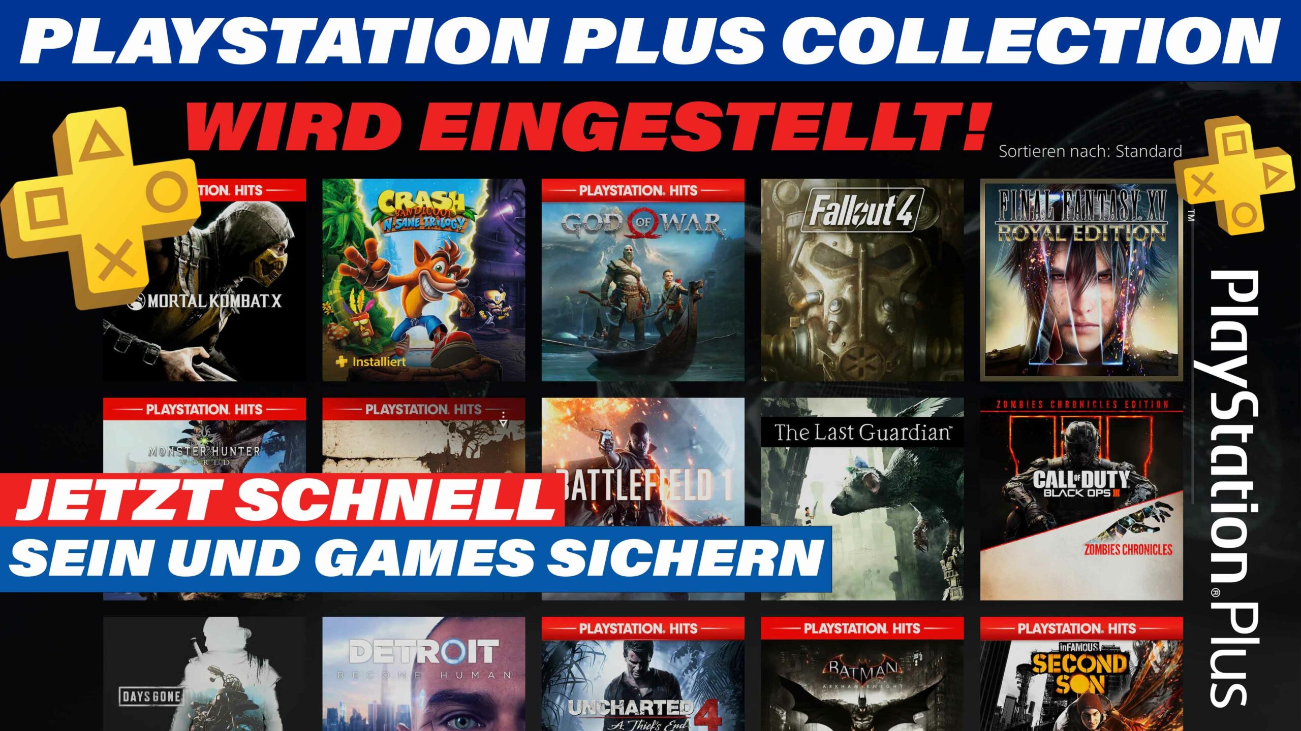 PlayStation Plus Collection wird zum 9. Mai eingestellt | Jetzt schnell PS4 Games sichern!