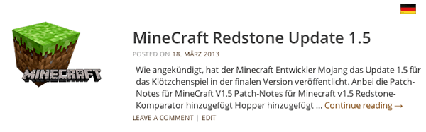 MineCraft HQ in German